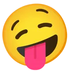 faccina impazzita + faccina che sbava