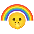 faccina che zittisce + arcobaleno