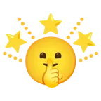faccina che zittisce + stella che brilla