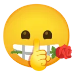 faccina che zittisce + rosa