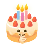 faccina che zittisce + torta di compleanno