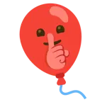 faccina che zittisce + palloncino