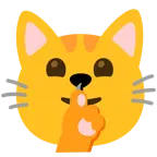 faccina che zittisce + muso di gatto