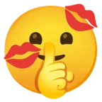 faccina che zittisce + impronta della bocca