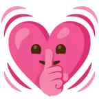 faccina che zittisce + cuore che batte