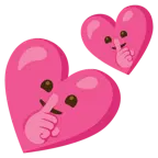faccina che zittisce + due cuori