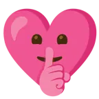 faccina che zittisce + cuore con fiocco