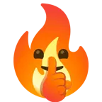 faccina che zittisce + fuoco