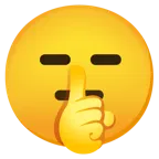 faccina che zittisce + faccina inespressiva