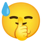 faccina che zittisce + faccina abbattuta sudata