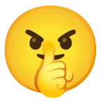 faccina che zittisce + faccina arrabbiata