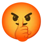 faccina che zittisce + faccina accigliata