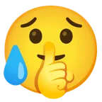 faccina che zittisce + faccina delusa ma sollevata