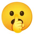 faccina che zittisce + faccina imbronciata con bocca aperta