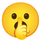 faccina che zittisce + faccina con bocca aperta