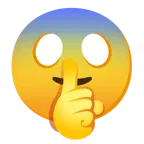 faccina che zittisce + faccina terrorizzata
