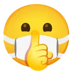 faccina che zittisce + faccina con mascherina