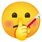 faccina che zittisce + faccina con termometro