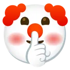 faccina che zittisce + faccina pagliaccio