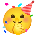 faccina che zittisce + faccina che festeggia