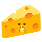faccina che zittisce + fetta di formaggio