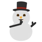 faccina che zittisce + pupazzo di neve senza neve