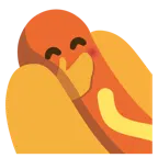 faccina con mano sulla bocca + hot dog