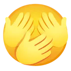 faccina con mano sulla bocca + non vedo