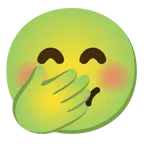 faccina con mano sulla bocca + faccina nauseata