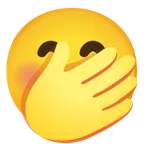 face with hand over mouth + face with hand over mouth