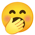 faccina con mano sulla bocca + faccina che sbadiglia