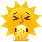 faccina che vomita + faccina sole
