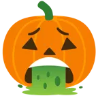 faccina che vomita + zucca di Halloween