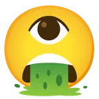 faccina che vomita + occhio