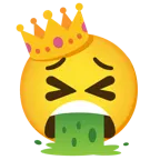 faccina che vomita + corona
