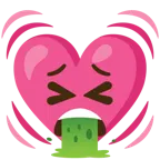 faccina che vomita + cuore che batte