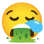 faccina che vomita + faccina assonnata
