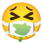 faccina che vomita + faccina con mascherina