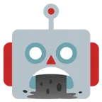faccina che vomita + faccina di robot