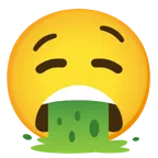 faccina che vomita + faccina che sbava