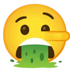 faccina che vomita + faccina bugiarda