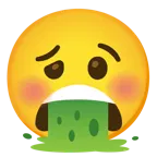 faccina che vomita + faccina stordita