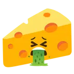 faccina che vomita + fetta di formaggio