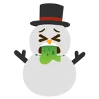 faccina che vomita + pupazzo di neve senza neve