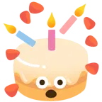 testa che esplode + torta di compleanno