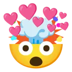 testa che esplode + cuore con freccia