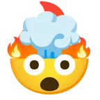 testa che esplode + fuoco