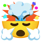 testa che esplode + faccina che sbuffa