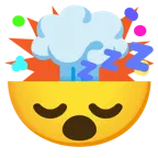 testa che esplode + faccina che dorme