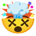 testa che esplode + faccina frastornata